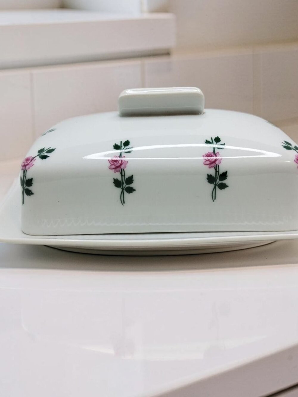 vintage seltmann weiden bavarian porcelain 1lb. butter dish